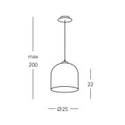 KOLARZ Hängelampe Chalet, Ø 25 cm, weiß/braun, Glas/Holz