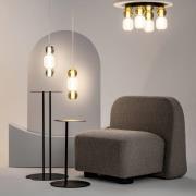 Maytoni LED-Deckenleuchte Drop, gold, Ø 43 cm, 4-flg., Glas