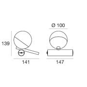 LED-Tischleuchte Rossini, weiß, Aluminium, PMMA, Dimmer