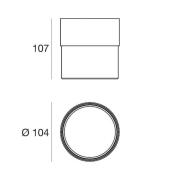 LED-Deckenleuchte Crumb, weiß, Ø 10,4 cm, Eisen, Glas