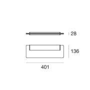 LED-Wandleuchte Skinny, weiß, Alu, PMMA, up/down