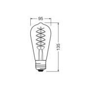 OSRAM LED Vintage 1906 Edison, gold, E27, 7 W, 2.200 K, dim.