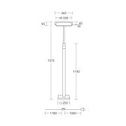 HerzBlut LED-Stehleuchte Talon, Holz, dimmbar