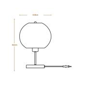 LEDVANCE Tischleuchte Ball, braun, Wellpappe, Stahl, E27