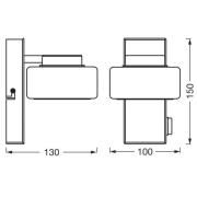 LEDVANCE LED-Wandleuchte Orbis Flame, 1-fl., schwarz, IP44