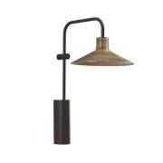 Bover LED-Wandlampe Platet A/02, schwarz/antik-messingfarben