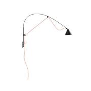 midgard LED-Wandlampe AYNO L, schwarz/orange, 3.000 K 130 cm