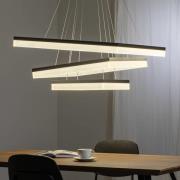 LED-Hängelampe Nero, Kunststoff, schwarz, dreiflammig, 140 W
