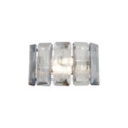 Wandleuchte Orvin, chrom, 2-flammig, Breite 33 cm, Glas