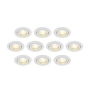 ELC Dakarra Einbaulampe 10er-Set, schwenkbar, weiß