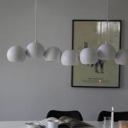 Hängeleuchte Cupolo, weiß, Eisen, Länge 101 cm, 7-flammig