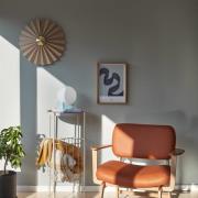 HÜBSCH Wandleuchte Pliss, beige, Eisen, Stoff, E27, Kabel