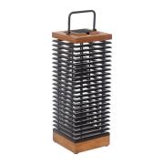 Les Jardins LED-Solarlaterne Tekura, teak/grau, 66 cm