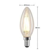 Arcchio LED-Leuchtmittel, Filament, Kerze, E14, 4W, klar
