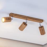 Envostar Peach Puff Deckenspot Holz Oktagon 3-flg.