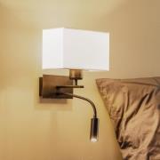 Wandlampe Harry, eckig, schwarz/schwarz/weiß