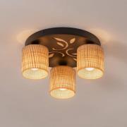 Deckenlampe Adeline Rattanschirme 3-fl. rund