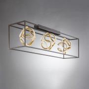 LED-Deckenleuchte Gesa mit Metallkäfig