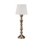 PR Home Tischlampe Therese Mia, 43 cm, weiß/messing, Leinen