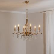 Kronleuchter Elizabeth Ø80cm Metall/Kristall 6flg. antikgold