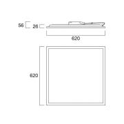 Sylvania LED-Panel Start, 62,5 x 62,5 cm, 840, DALI, 30 W