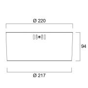 Sylvania LED-Downlight Insaver Slim, weiß, Ø 22 cm, 840