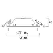 Sylvania LED-Einbauleuchte Start, IP54, 830, Ø 15 cm, DALI