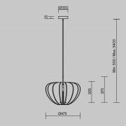 Maytoni Hängeleuchte Cambio, braun, Ø 47,5 cm, Filz, E27