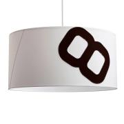 Hängelampe Heimathafen aus Segel 60cm weiß/schwarz
