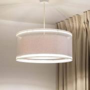 Hängeleuchte Duo Den Light, creme, Ø 50 cm, Leinen, PVC