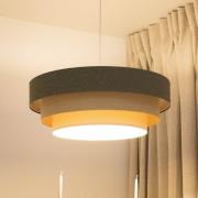 Hängeleuchte Triniti, braun/beige/creme, Ø 60 cm, Textil