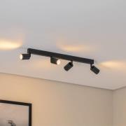 Deckenstrahler Top, schwarz, 83 cm, 4-flg., Metall, GU10