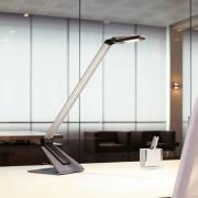 LED-Schreibtischleuchte MAULsolaris, silber, Höhe 64 cm