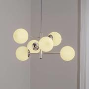 Hängeleuchte Aurora, chrom, Ø 60 cm, 6-flammig, Glas, E14
