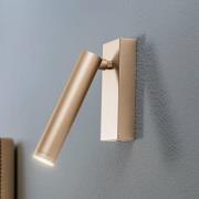LED-Wandleuchte Rulo, gold, Stahl, 3000 K