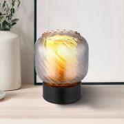 Tischlampe Xia, Höhe 17 cm, rauchgrau, Glas