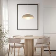 Pendellampe Lowe, sandfarben matt, Ø 38 cm, Metall
