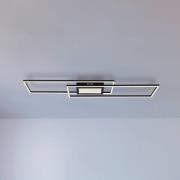 LED-Deckenlampe Saunders, Länge 96 cm, schwarz, 3D-Effekt