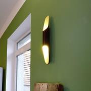 LED-Wandleuchte Apodis, schwarz/gold, Höhe 50 cm, Metall dim