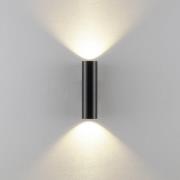 Wandleuchte CAN, schwarz, 2-flg, Höhe 22 cm, Metall, GU10