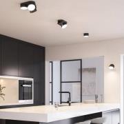 LED-Deckenspot Stanos, CCT, zweiflammig, schwarz