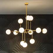 Stilnovo Hängelampe Galassia, goldfarben, Ø 120 cm, 12-flg.