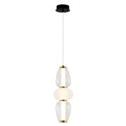 LED-Pendellampe Shiny, Ø 16 cm, klar/weiß, Glas