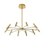 LED-Hängelampe Secret, goldfarben, Ø 80 cm, Metall, 10-flg.