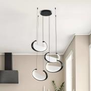 LED-Hängelampe Adele, Ø 75 cm, schwarz, Metall, 4-flg.