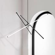 LED-Pendellampe Sandy, Länge 90 cm, schwarz, Metall