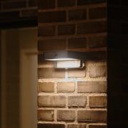 Solar-LED-Außenwandleuchte Saulio, schwarz, Aluminium, IP44