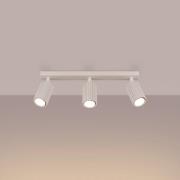 Deckenstrahler Karbon, beige, Länge 45 cm, Aluminium, 3-flg.