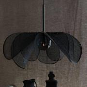 Hängeleuchte Styrka, Ø 75cm, schwarz/rauchgrau, Bananenfaser