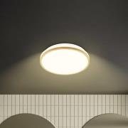 LED-Deckenleuchte Acorus, Ø 28 cm, weiß/holzfarben, IP44